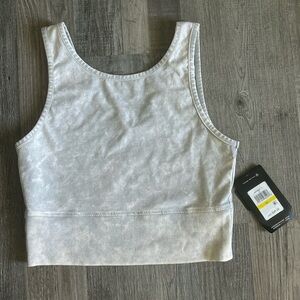 Marc New York White Fitted Crop Tank Top